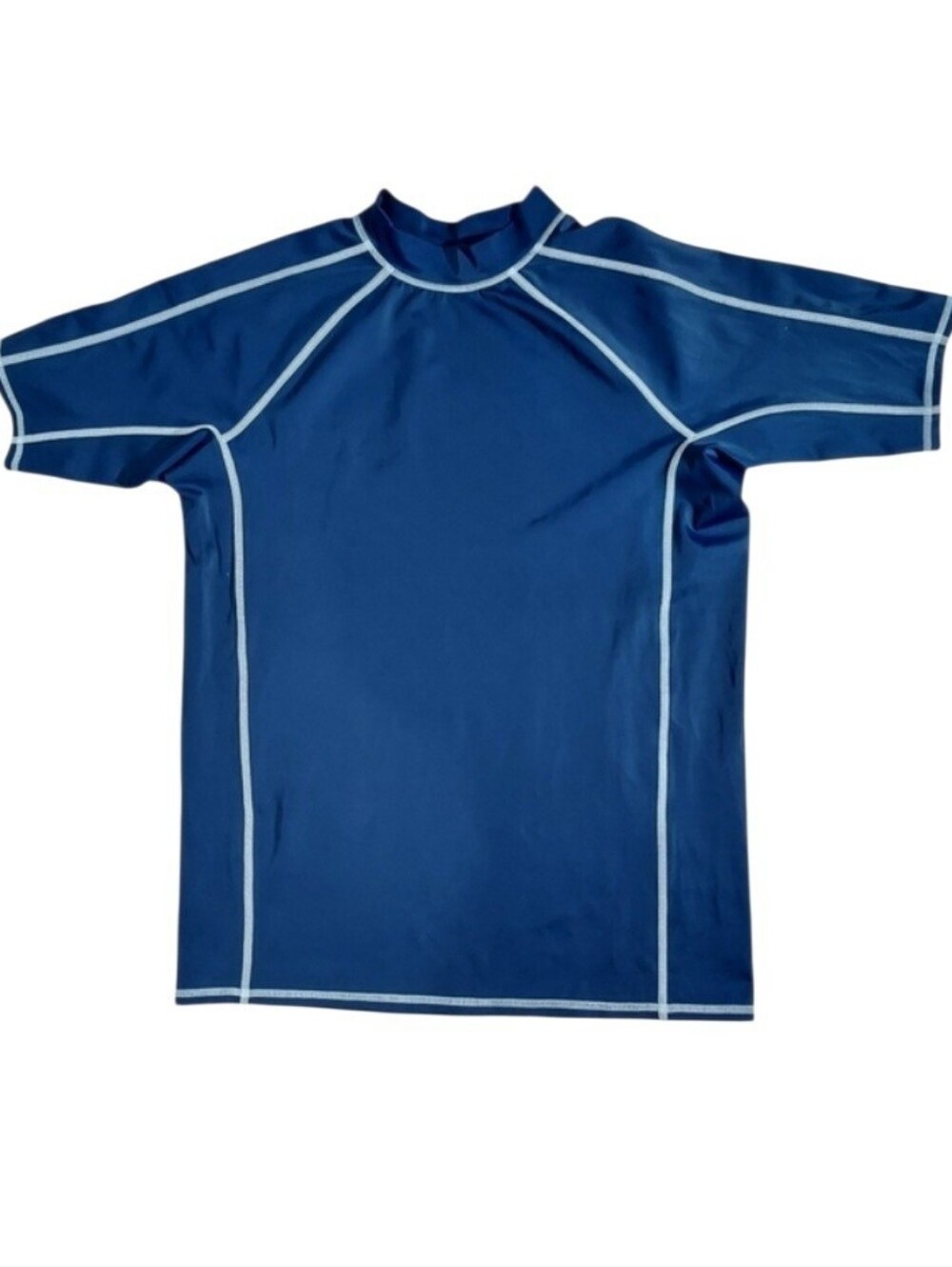 Lands End boys blue rashguard swim shirt L 14-16